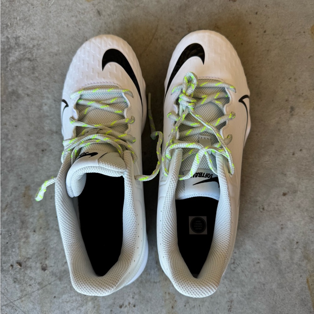 Nike White and Black softball cleats - brand new